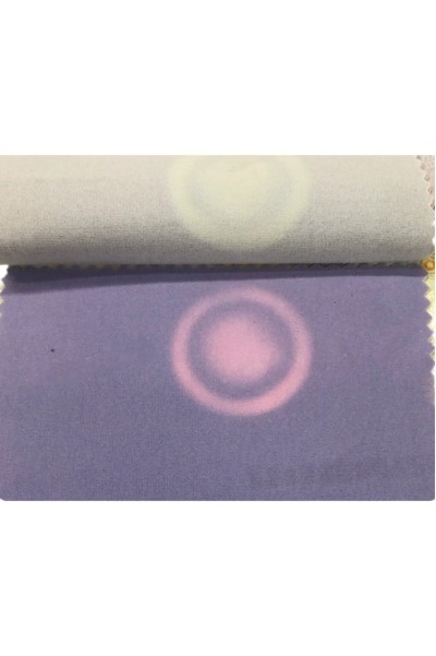 WJ-SZWQ Temperature-sensitive knitted fabric; Thermochromic fabric; Temperature-responsive elastic knitted fabric; Light-sensitive color-changing fabric; T-shirt fabric with touch-activated color change; 100% polyester; Color-changing temperature: 28-31°C 45 degree